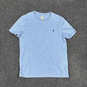 Polo Ralph Lauren T Shirt Mens Blue Custom Slim Fit Pony Embroidery Size Medium